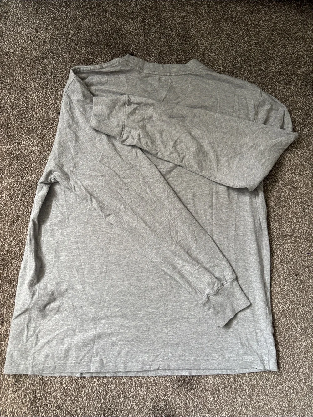 Levi's Men's Heather Gray Long Sleeve Shirt with Rainbow Stripe Logo